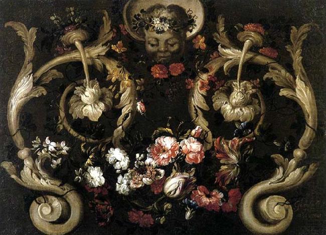 Grotesques with Flowers, CORTE, Gabriel de la.